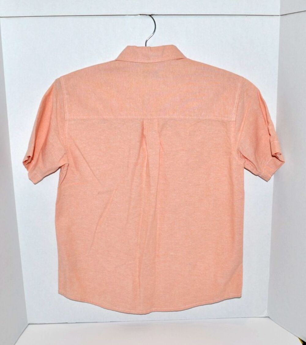 Old Navy Boys Pale Pink Short Sleeve Oxford Button Down Shirt L 10-12 - Picture 4 of 8